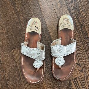 Jack Rogers Silver Sandals